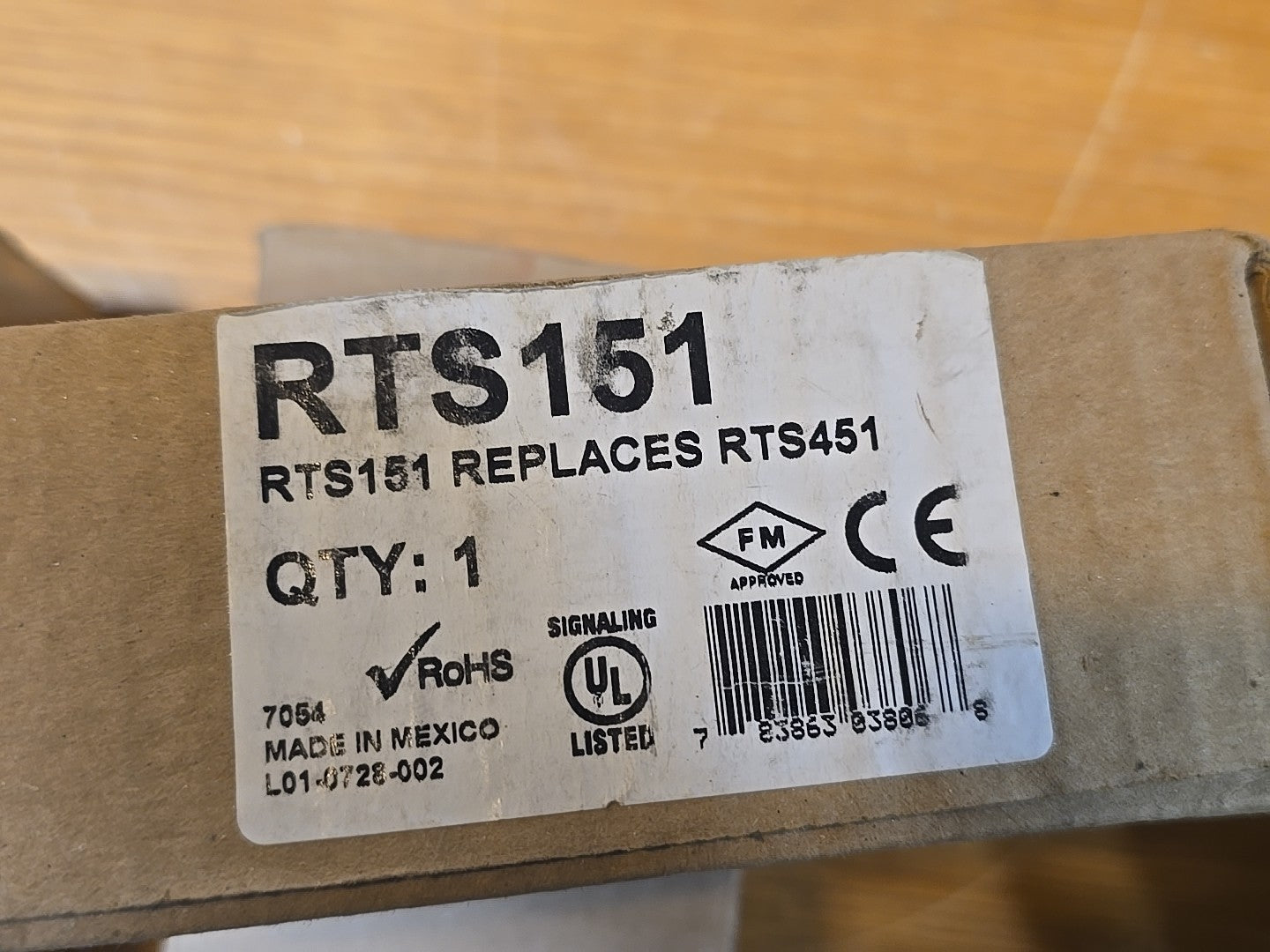 NEW SYSTEM SENSOR RTS151 Key Replaces Rts451