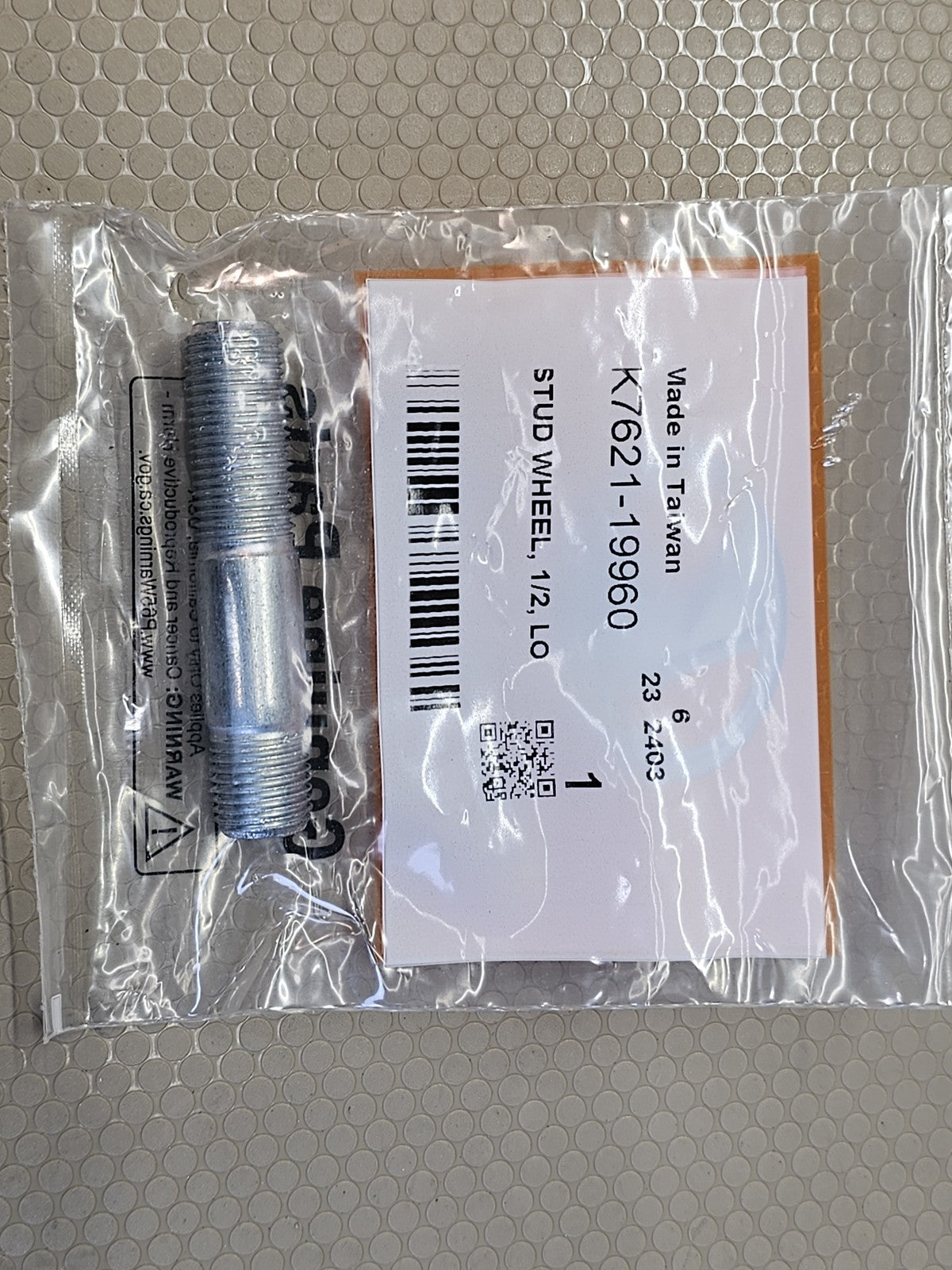 Kubota K7621-19960 1/2" Long Wheel Stud RTV-X Series UTV OEM