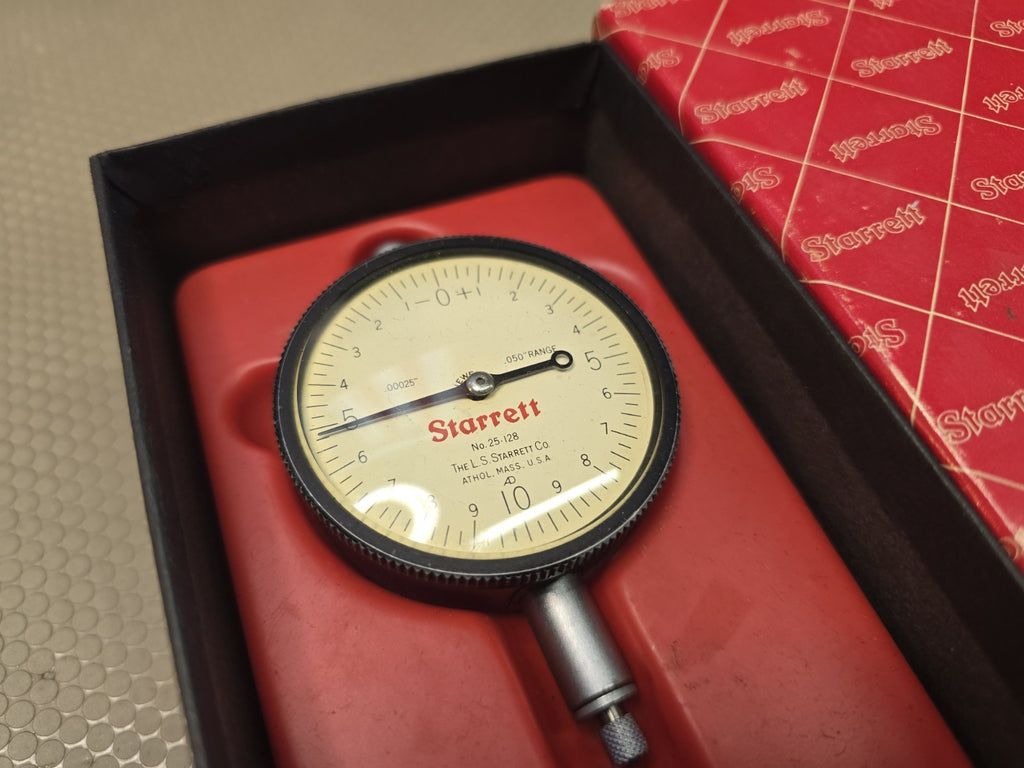 Starrett Dial Indicator 25-128J .00025" .050" Range