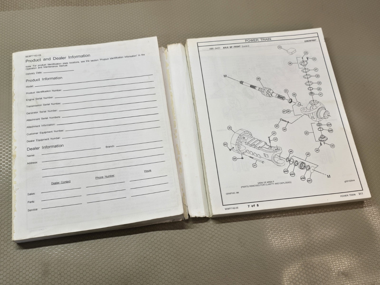 Caterpillar Cat TL1055C Telehandler Parts Catalog Manual