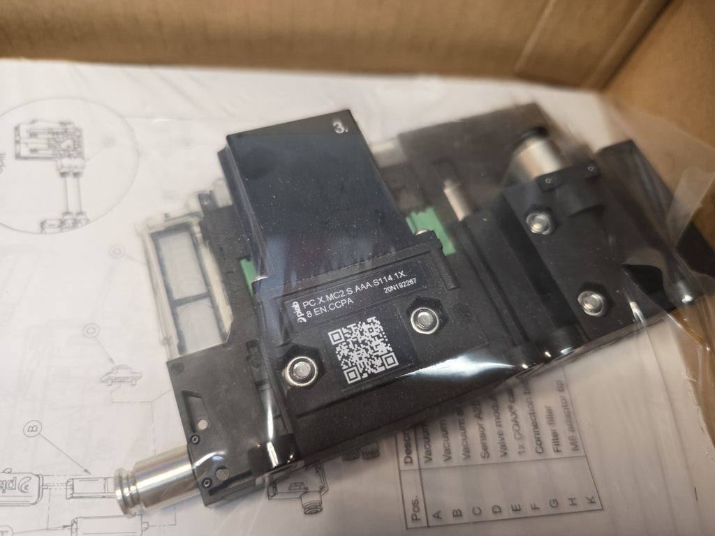 NEW! Piab PC.X.MC2.S.AAA.S114.1X8.EN.CCPA Vacuum Generator Valve Ejector