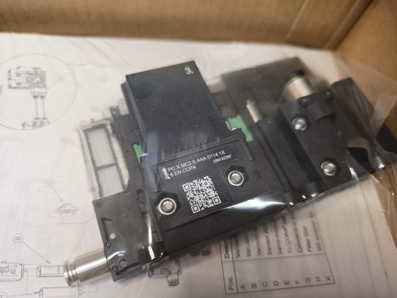 NEW! Piab PC.X.MC2.S.AAA.S114.1X8.EN.CCPA Vacuum Generator Valve Ejector