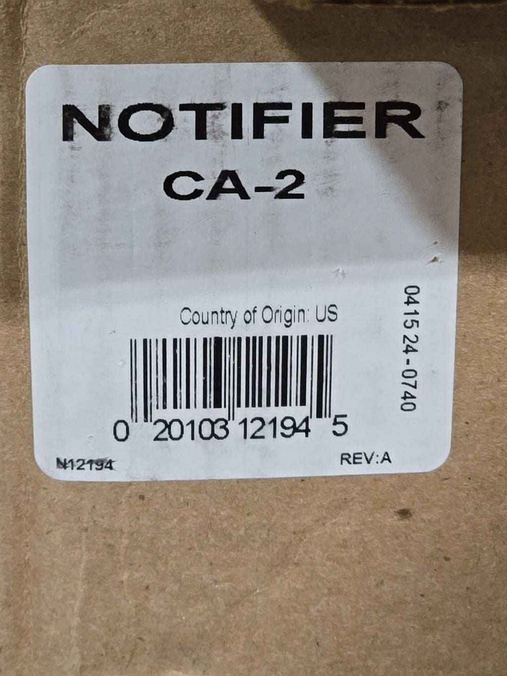 NEW! Notifier CA-2 Fire Alarm Chassis Assembly 