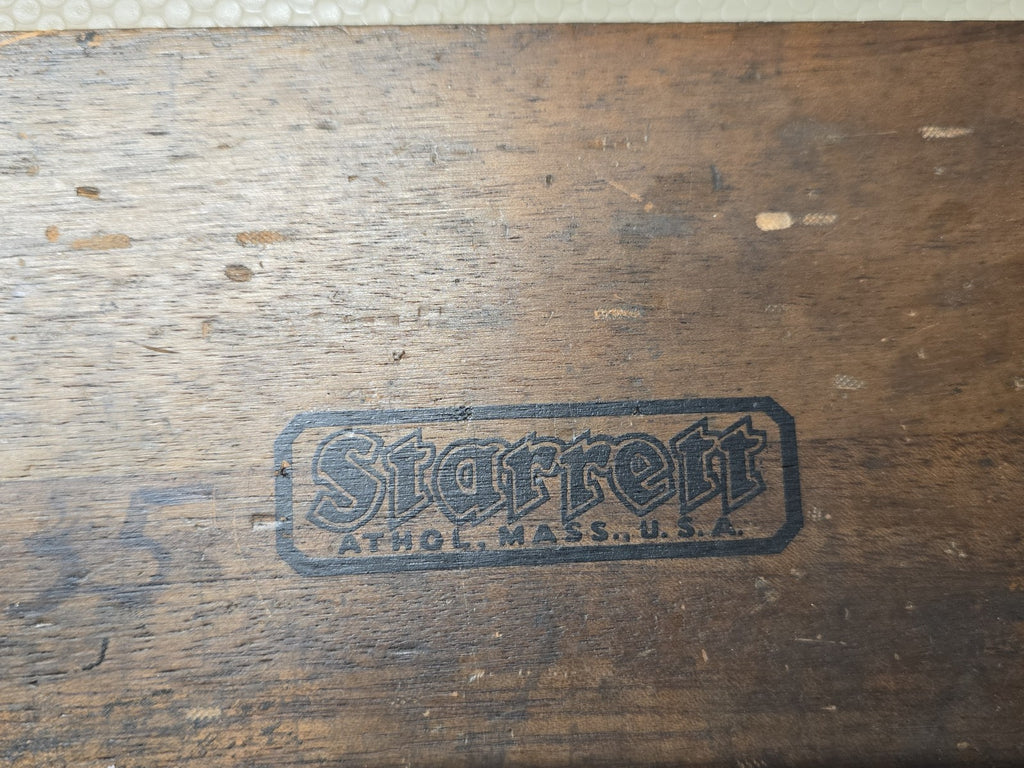Vintage Starrett No. 124-B Machinist Inside Micrometer Set with Wooden Case USA