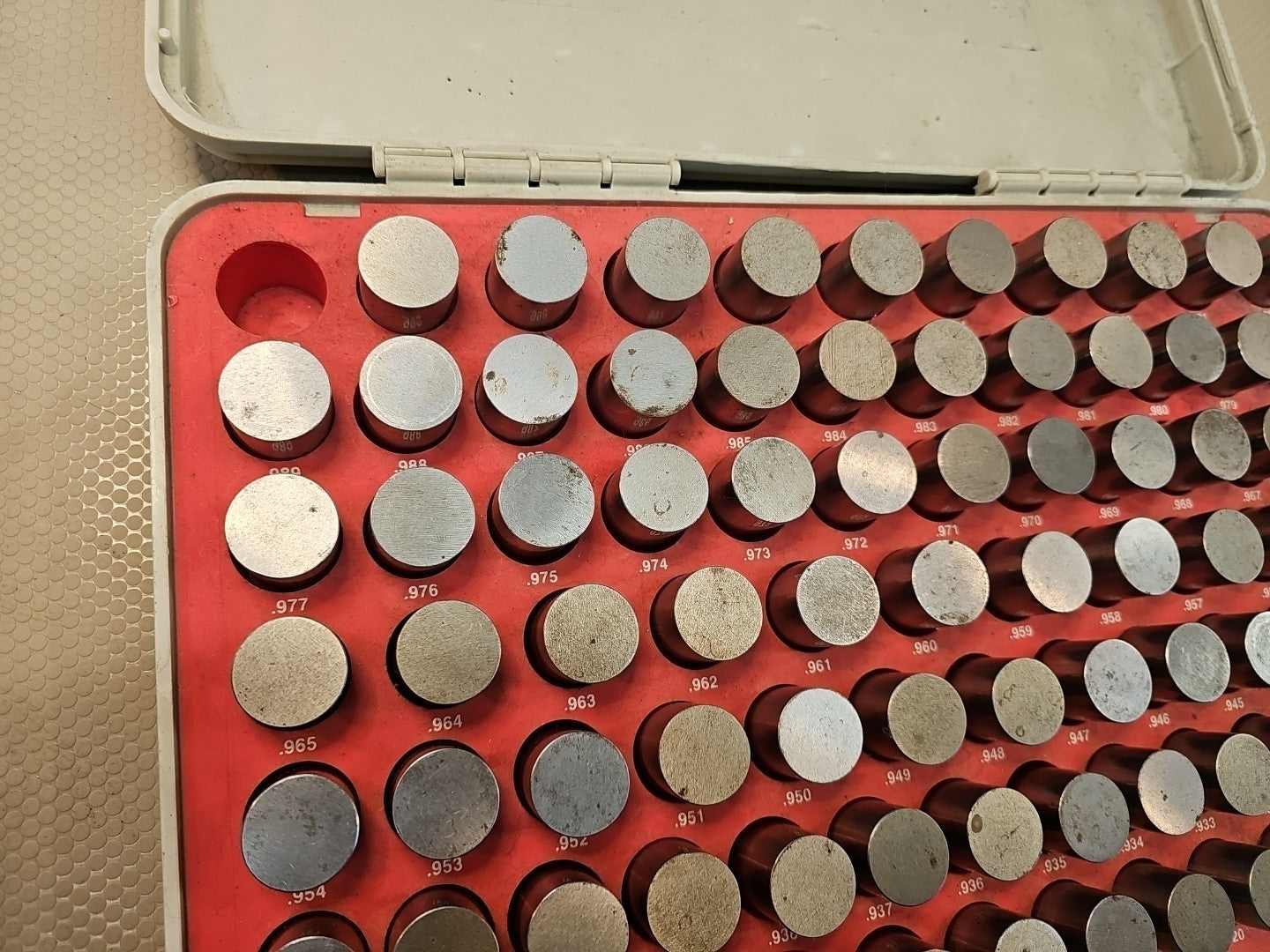 Vermont Gage 901101000 Pin Gage Set,Plus,0.917-1.000 LIGHT USE & CLEAN $800 MSRP