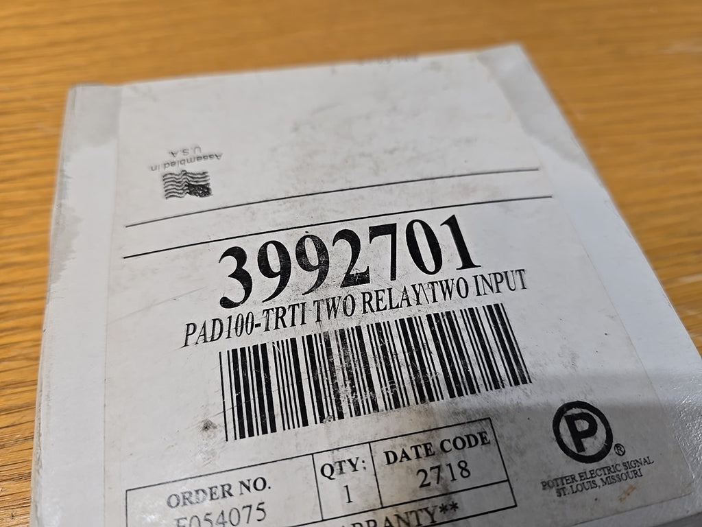 POTTER PAD100-TRTI 3992701 NEW