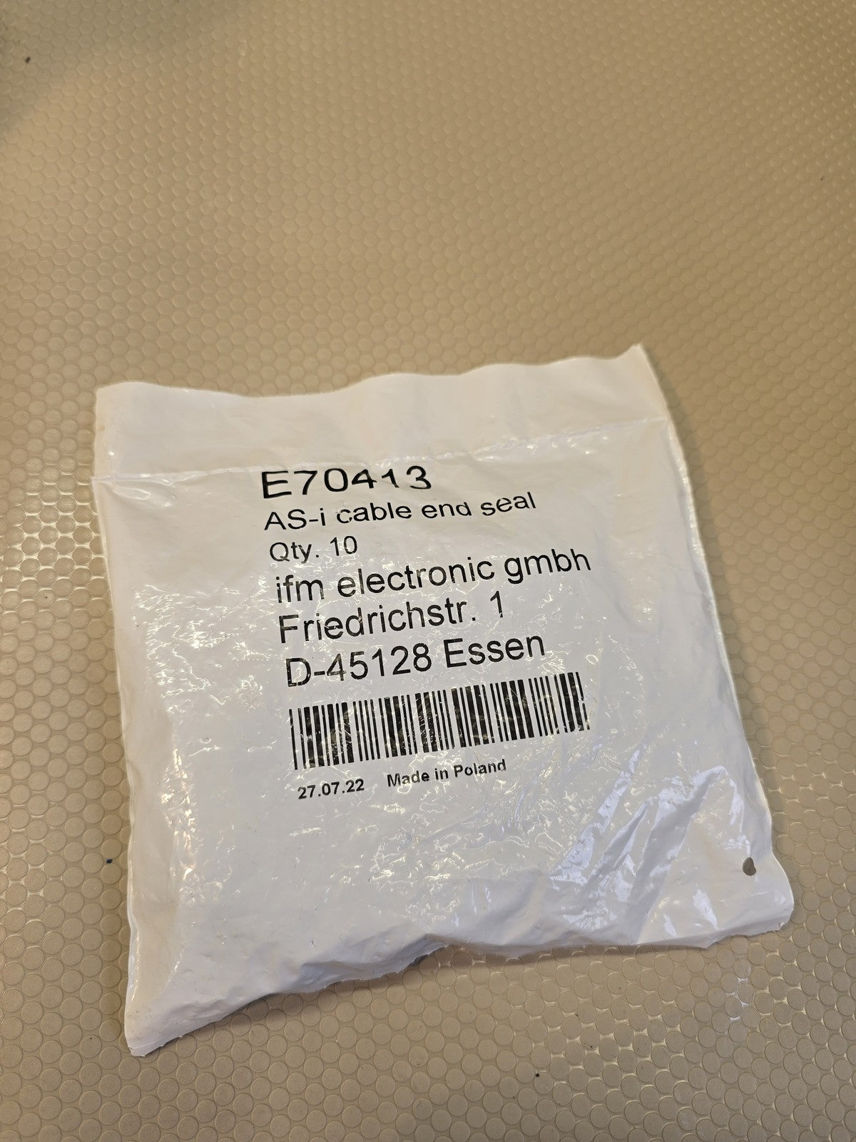 ifm electronic E70413 AS-i Cable End Seal 10pcs AS-Interface Flat Cable IP67