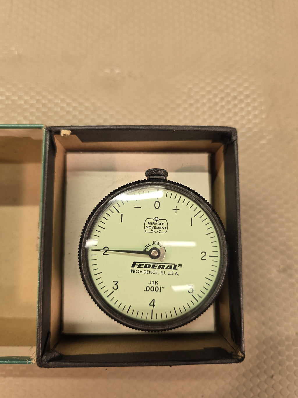 Mahr Federal J1K Dial Indicator .0001" Full Jeweled Miracle Movement USA