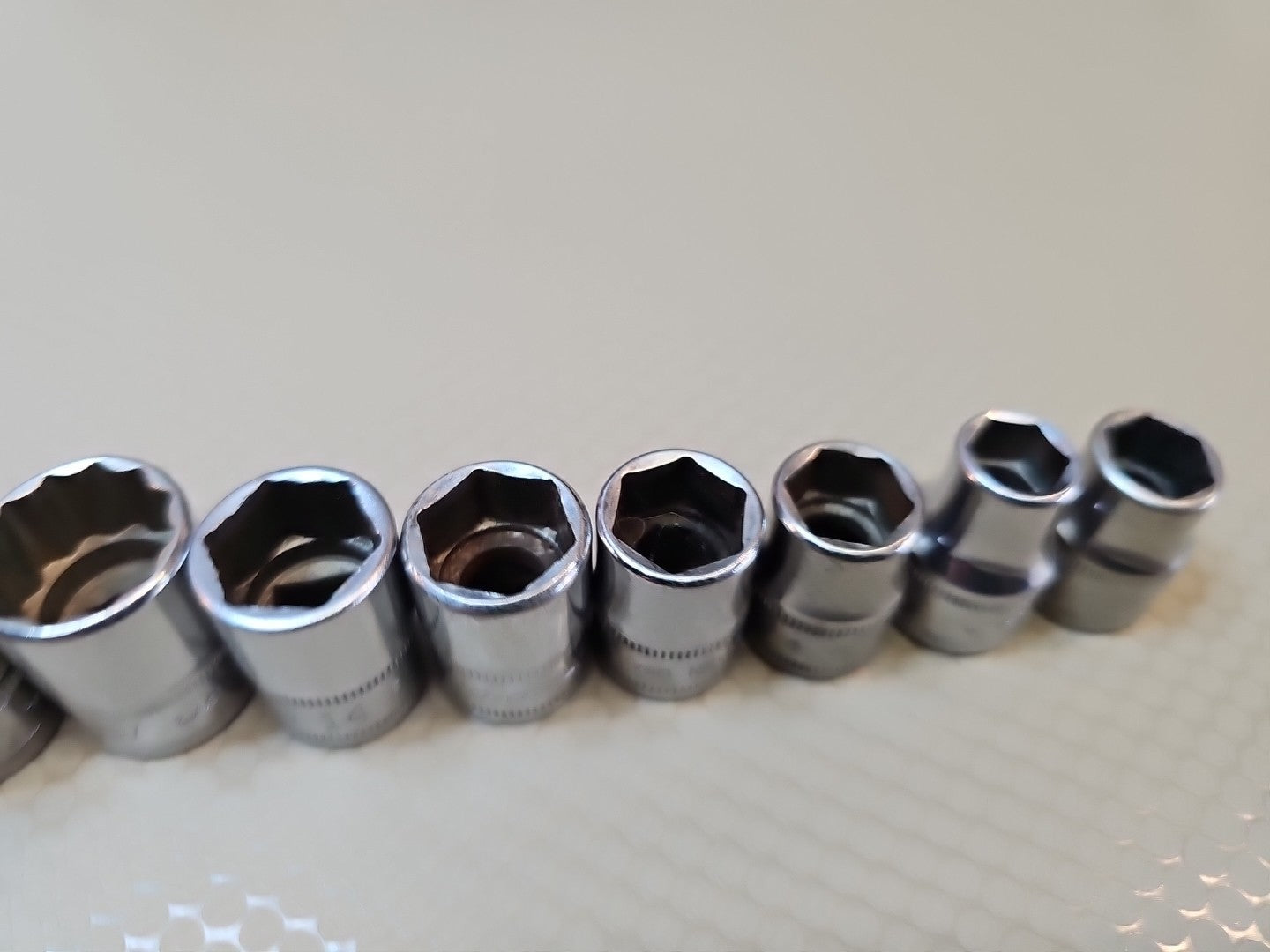 Snap-on FSM 11 pc 3/8" 6-Pt Metric  Shallow Socket Set- 9mm to 19mm USA *READ*