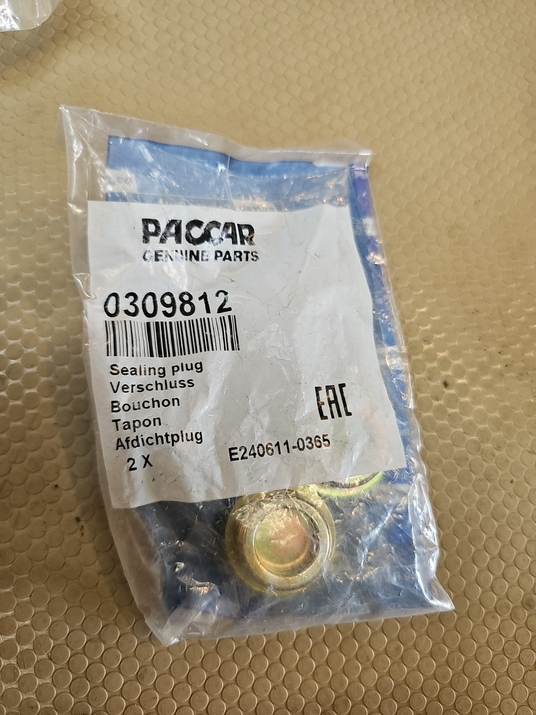 NEW PACCAR 0309812 (2-Pack) Sealing Plug, Metric, Fine 