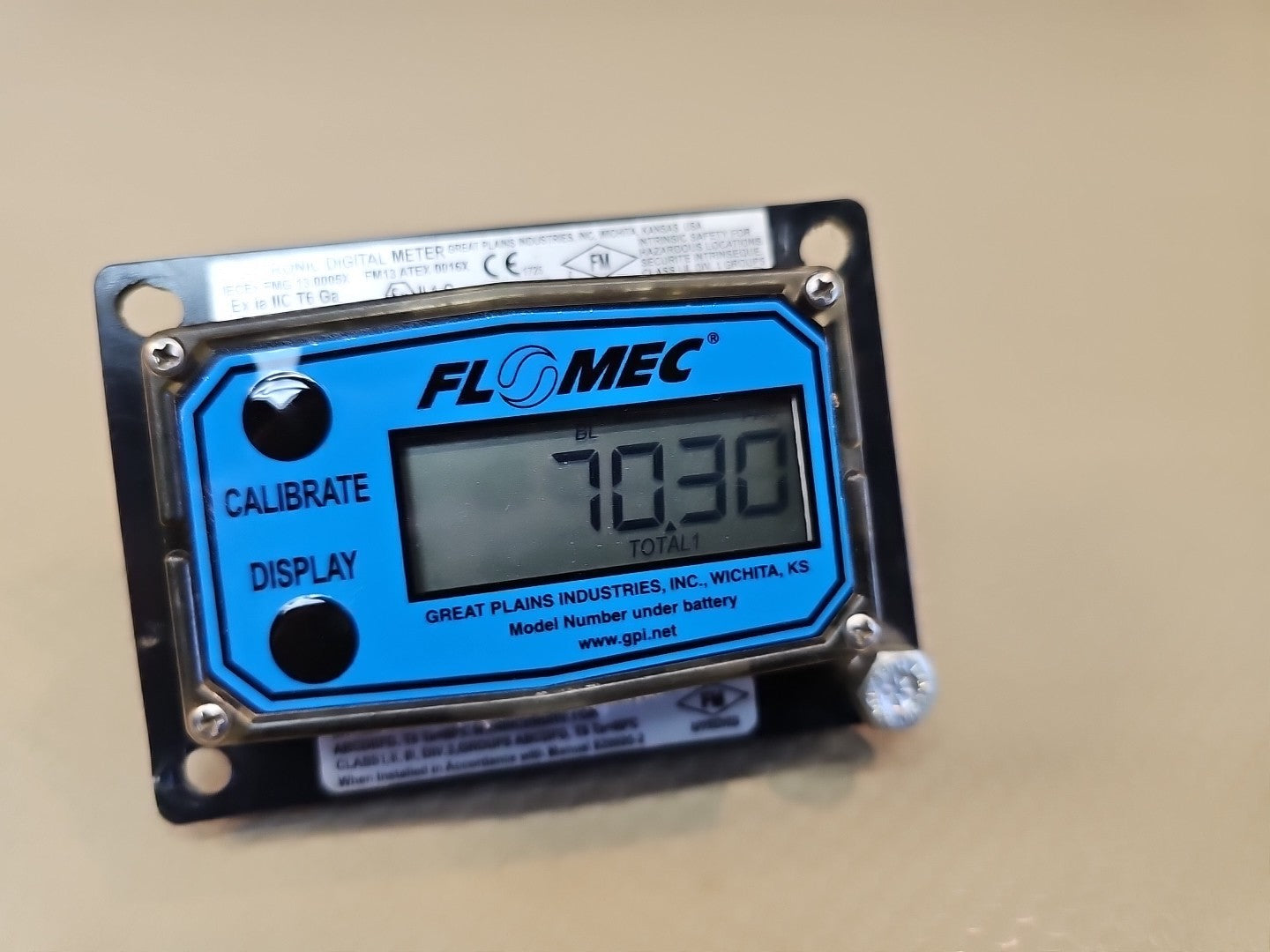 GPI Flowmec Industrial Grade Electronic Digital Meter G2X15X09GMA