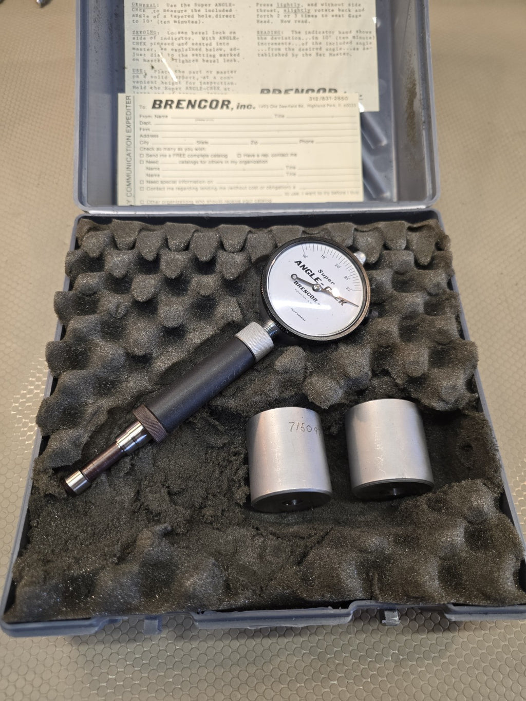 BRENCOR Super ANGLE-CHEK IN 10 Increment Chamfer Gage