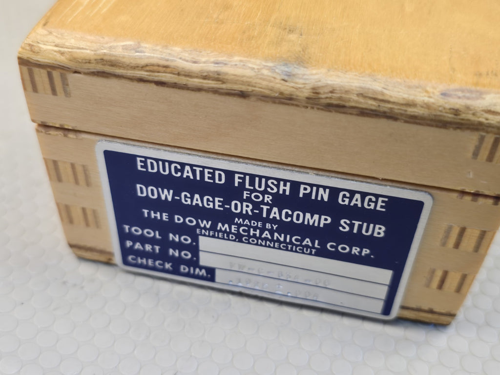 Educated FLUSH PIN GAGE For Dow Gage or Tacomp Stub Set In Wooden Box
