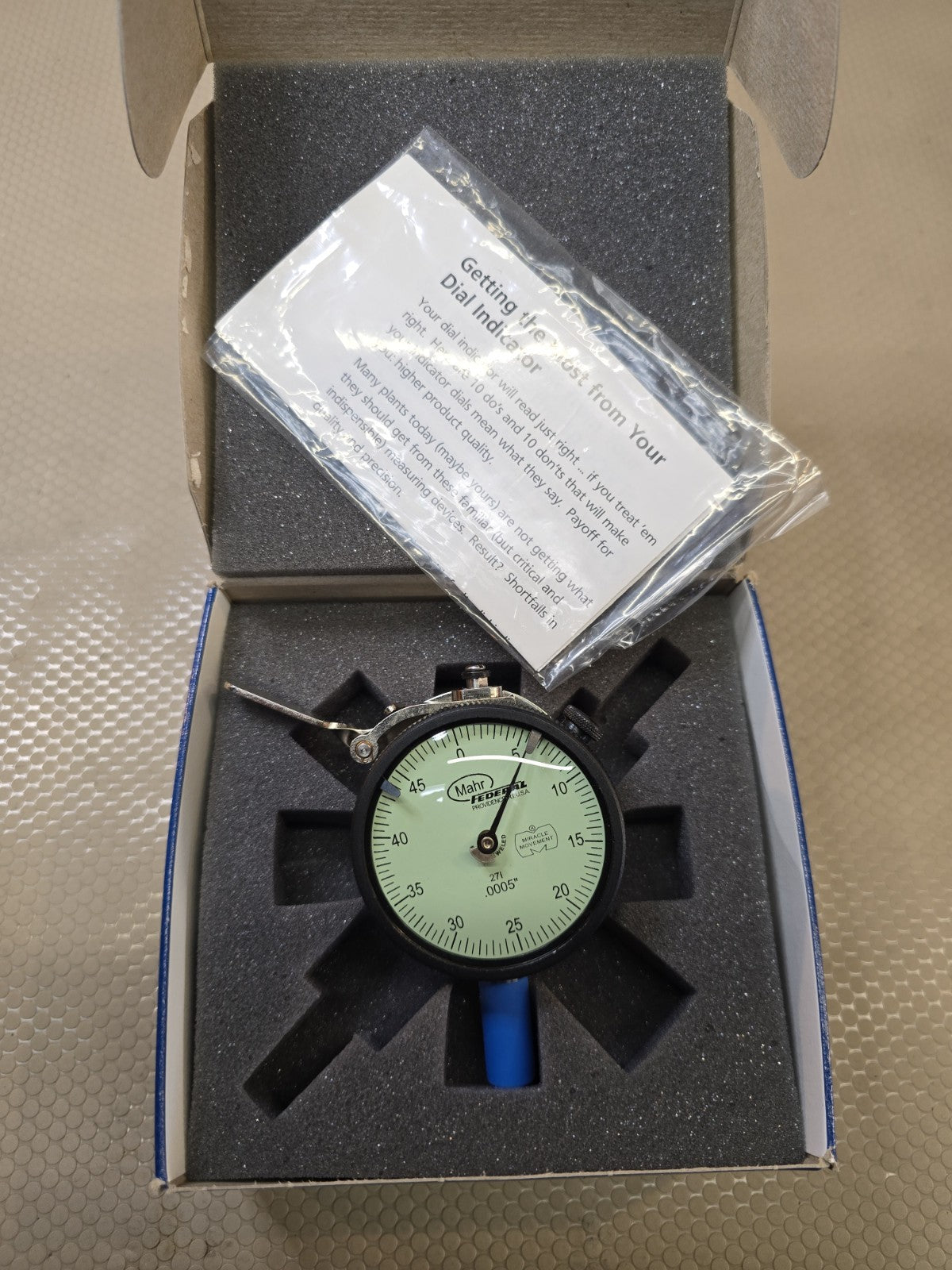 MAHR FEDERAL DIAL INDICATOR 271 .0005"