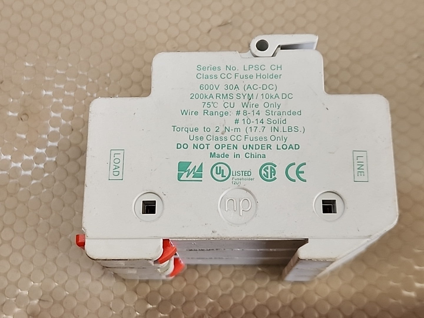 Littelfuse LPSC CH- CC Class Fuse Holder 600V 30A 3 Pole 