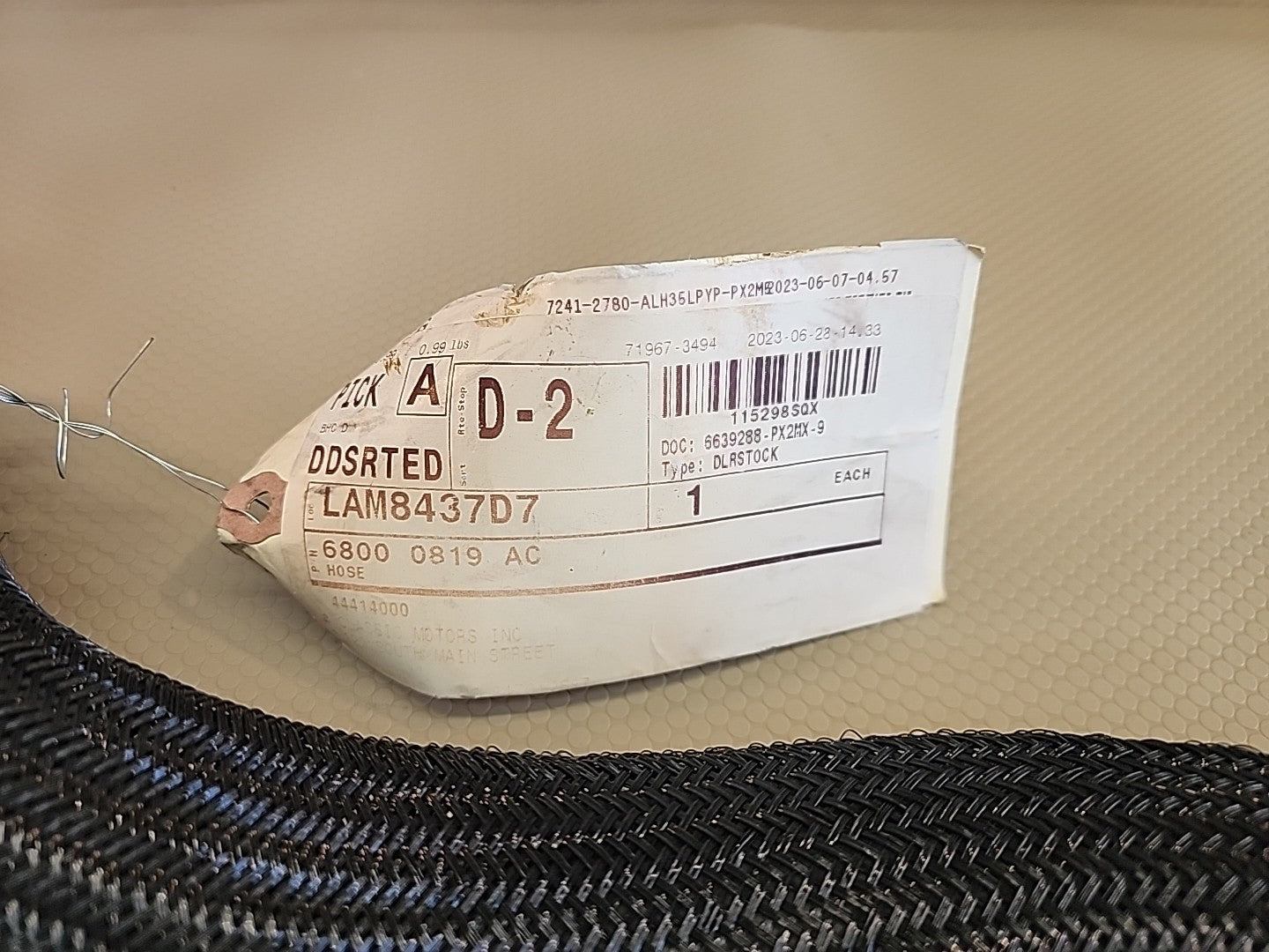 Genuine Mopar Hose 68000819AC OEM