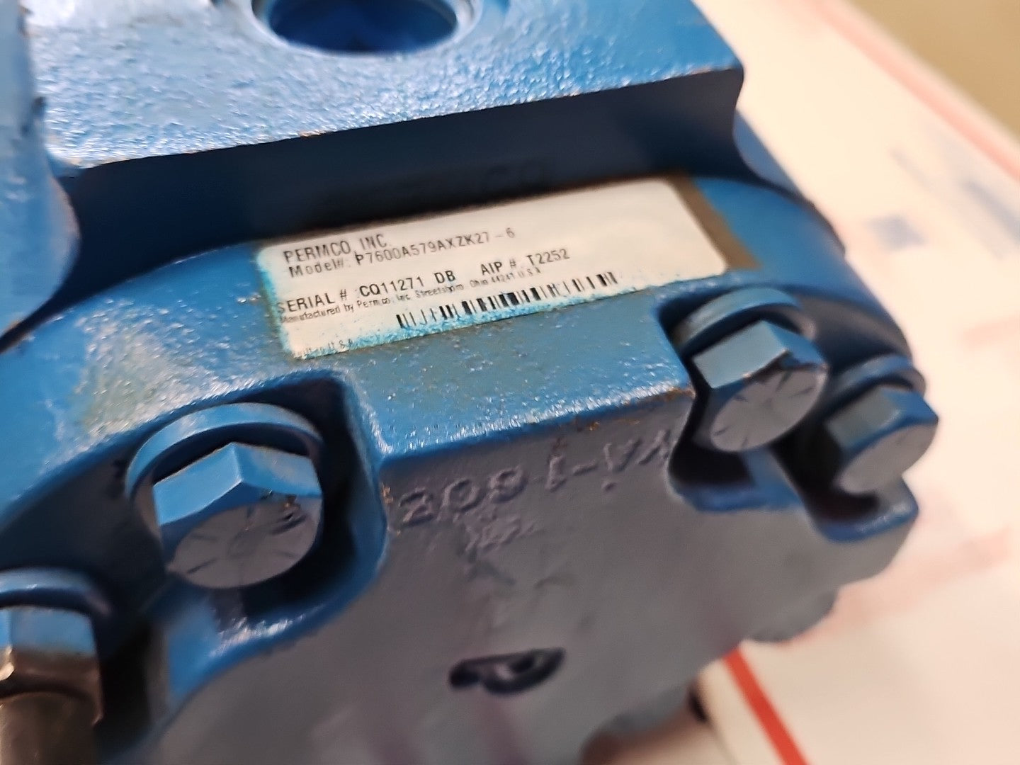 NEW PERMCO USA High Flow Gear Pump Hydraulic Pump 600 RPM QC Testd P7600 A579AXZ