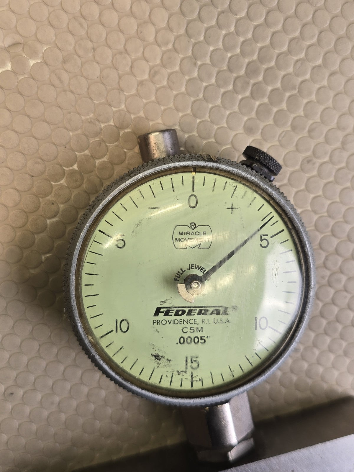 Federal C5M Dial Depth Gauge Indicator .0005" Miracle Movement Jeweled