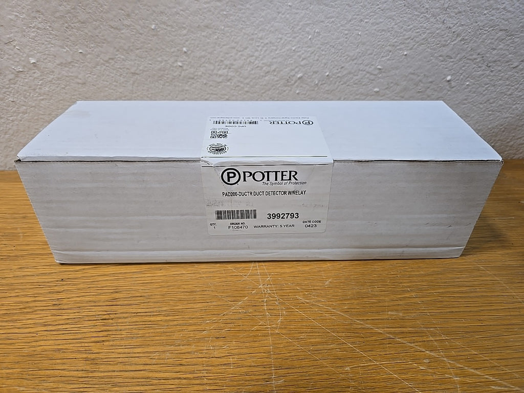 POTTER PAD 200-DUCTR DUCT DETECTOR W/ Relay 3992793 NEW