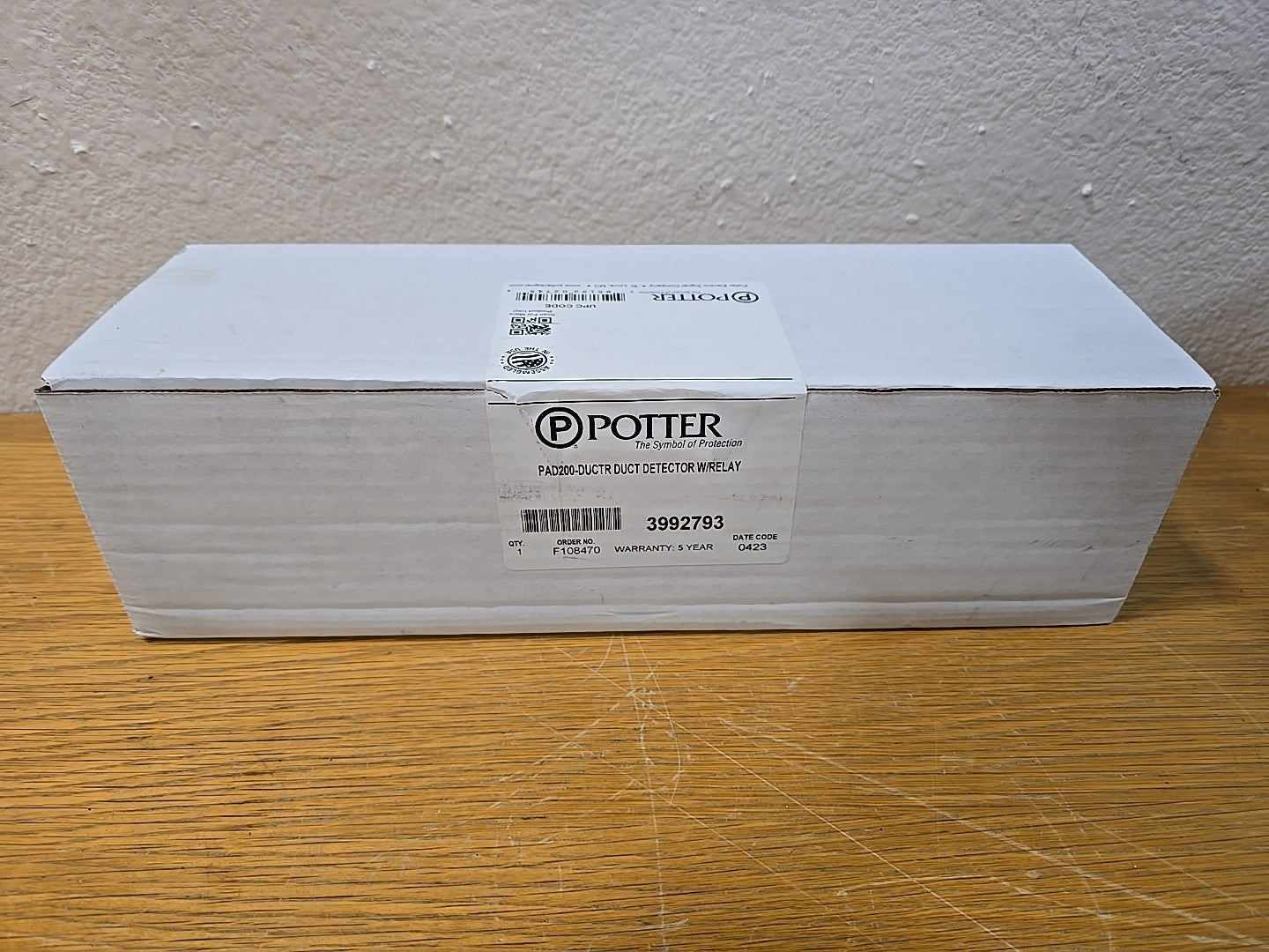 POTTER PAD 200-DUCTR DUCT DETECTOR W/ Relay 3992793 NEW