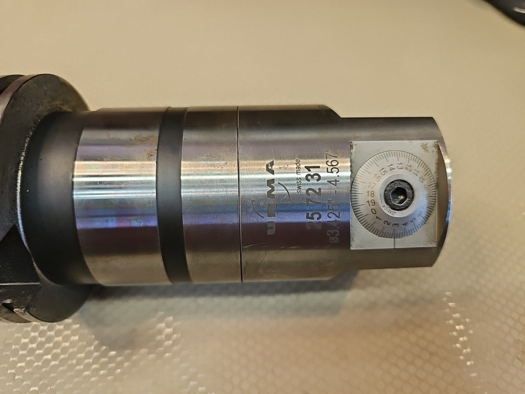 URMA Fine Boring Head Ø3.425–4.567" Swiss Made Precision Tool Holder CAT50 $5K