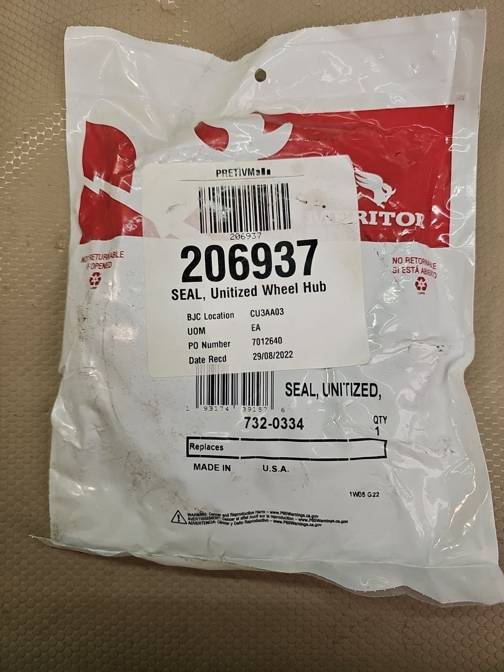 Fabco - Meritor 732-0334 Unitized Wheel Hub Oil Seal OEM