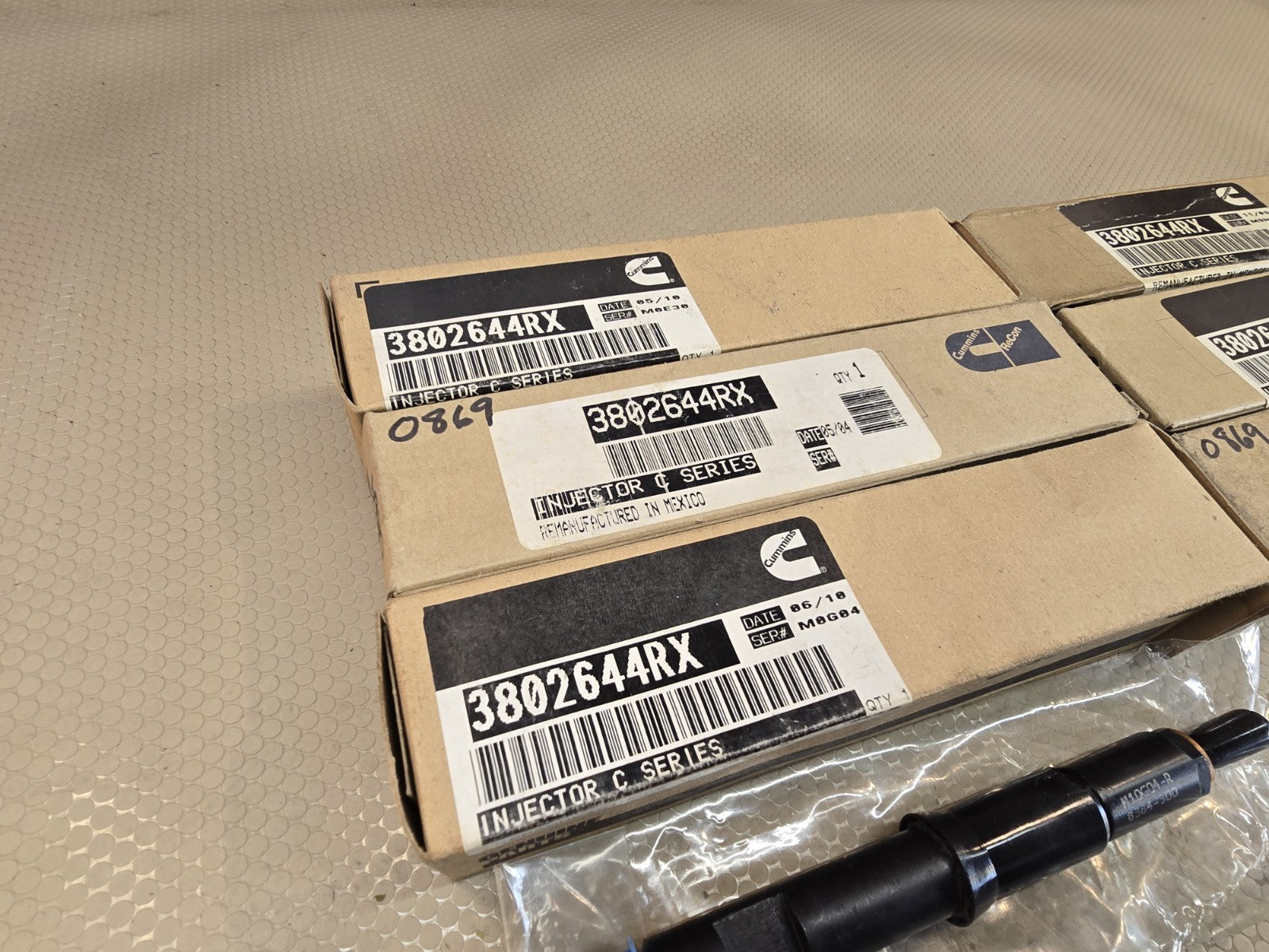 6x Genuine CUMMINS #3802644rx C SERIES INJECTOR SET NEVER INSTALLED. l