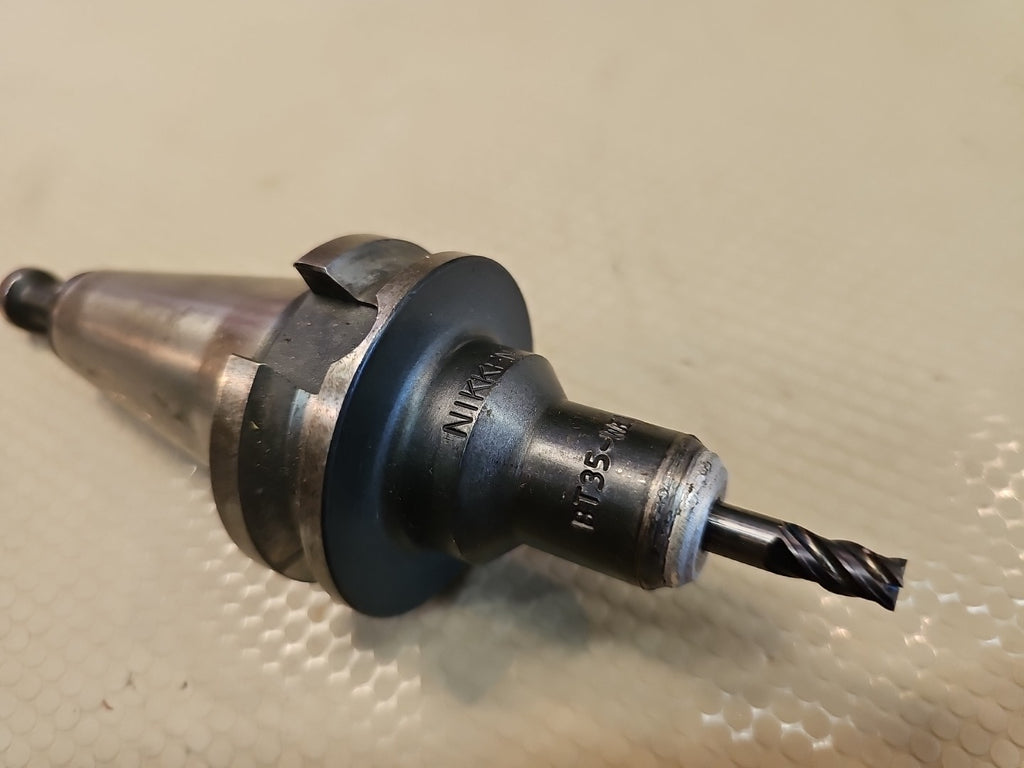 BT35 NIKKEN 1/4 I.D. SOLID END MILL TOOL HOLDER .25 STUB BT35-WE1/4-60 JAPAN