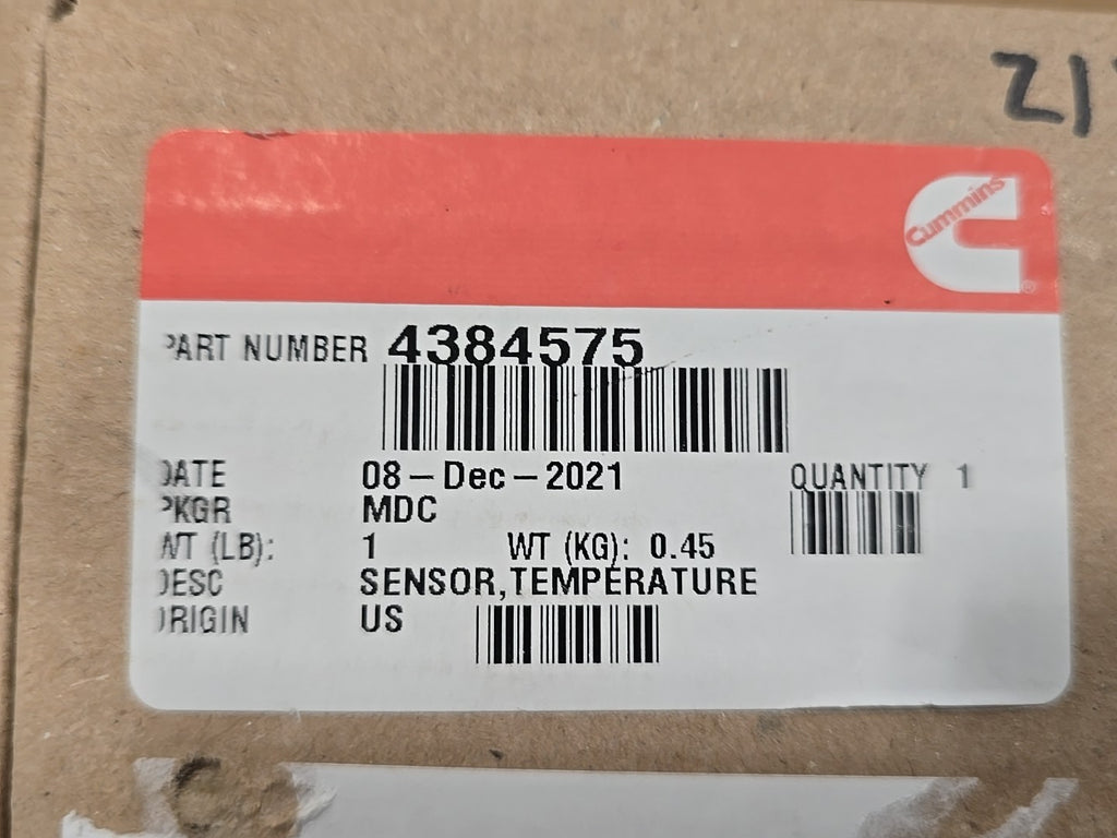 Genuine Cummins 4384575 Temperature Sensor OEM Engine Sensor Harness *NEW OLD ST