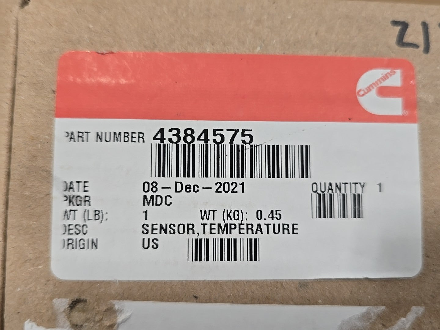 Genuine Cummins 4384575 Temperature Sensor OEM Engine Sensor Harness *NEW OLD ST