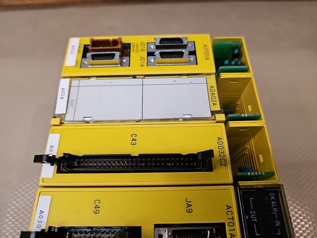 FANUC I/O Module Bundle - AIF01A, ACT01A, AID32F2, A0D32D2, ABU10A