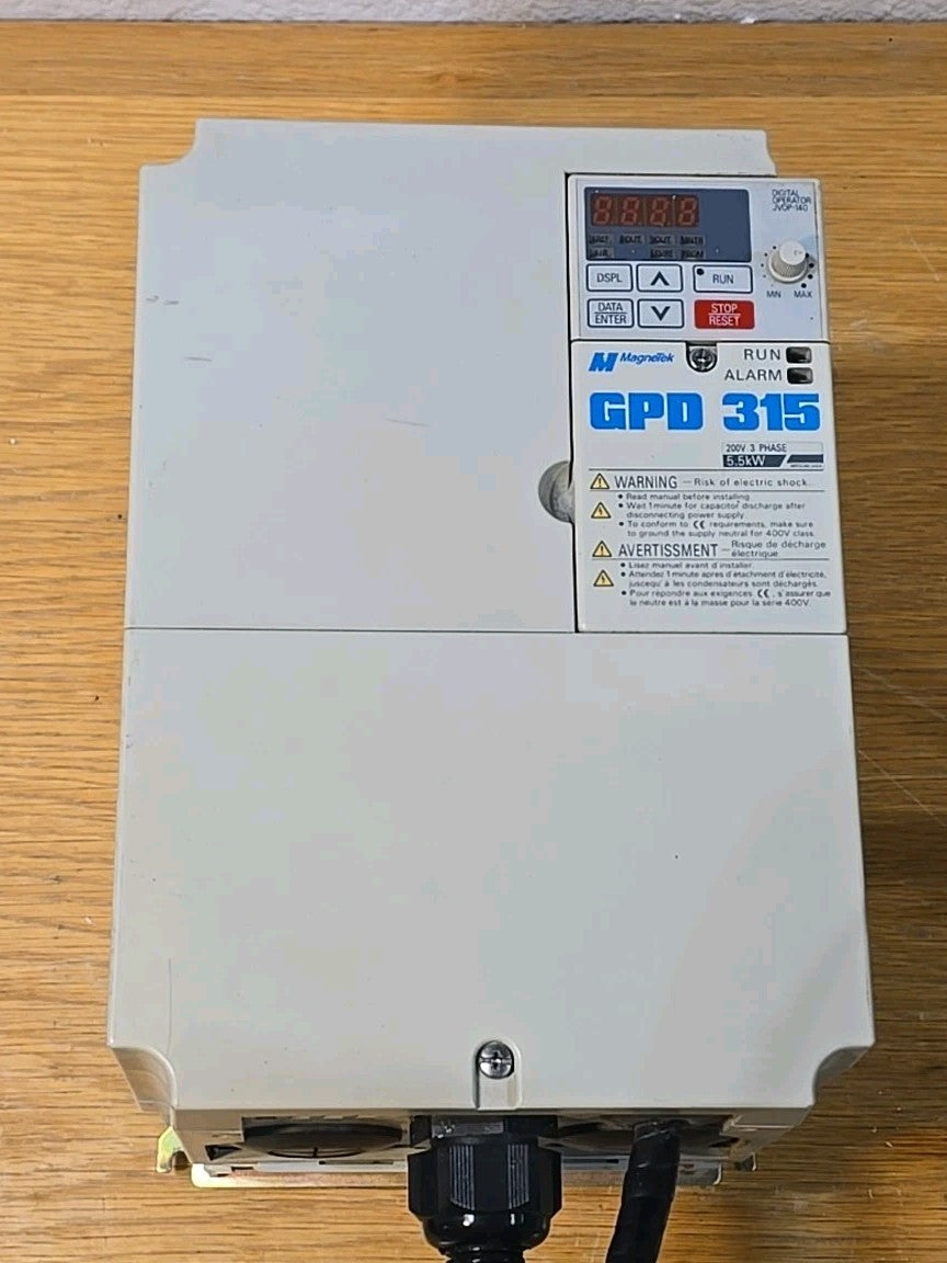 YASKAWA MAGNETEK MVA025 SPEC: GPD 315 VARIABLE SPEED DRIVE "TESTED GOOD"