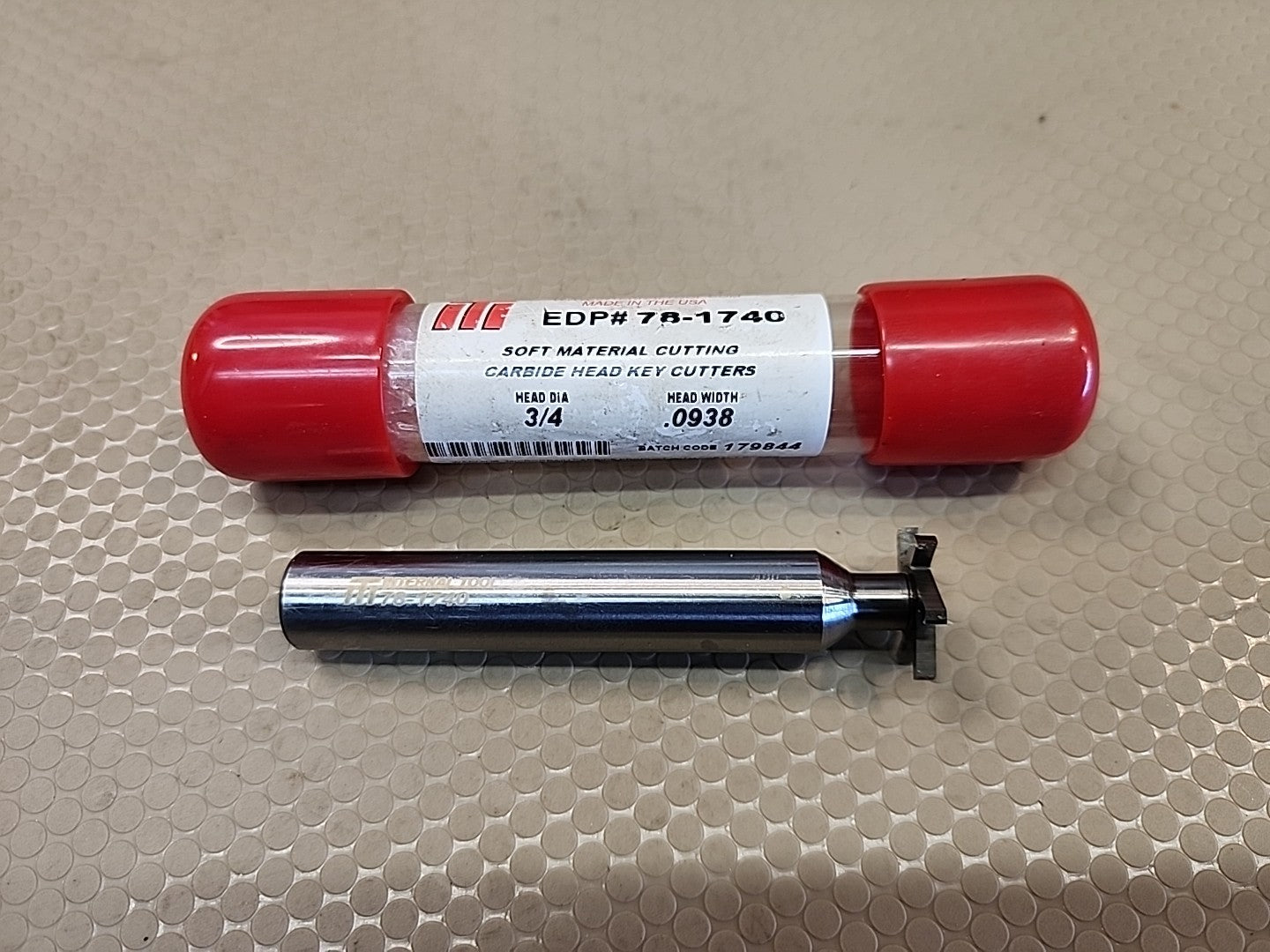 EDP#78-1740 soft material cutting carbide head key cutters 3/4" .0938 head width
