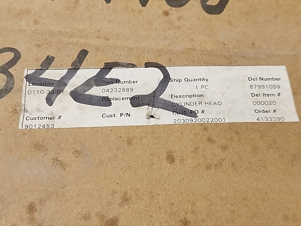 Deutz OEM 04232889 New Cylinder Head Fits 912 Diesel Engine
