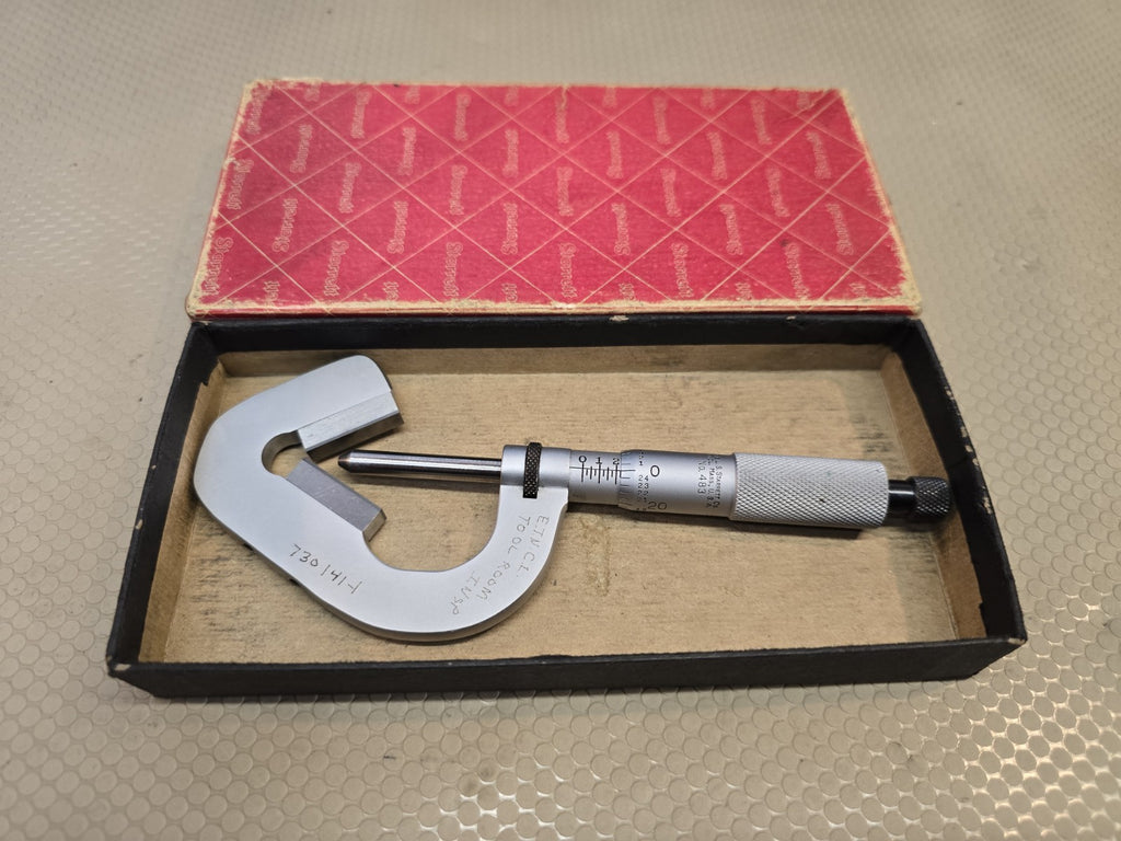 Starrett T483XRL-1 V-Anvil Micrometer .093-1" Range Ratchet Thimble Carbide V28