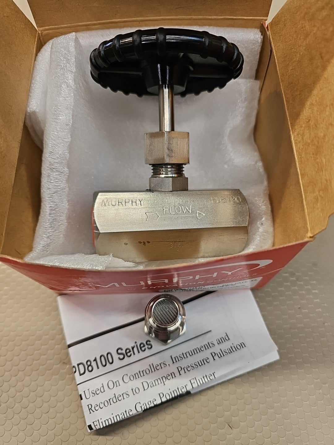 MURPHY PD8190-1/4x1/4 PULSATION DAMPENER 55700048  NEW
