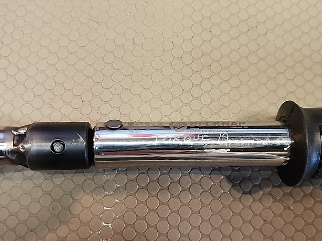 Belknap VB-5T-2R preset torque wrench W/ reversible 3/8" drive- engraved