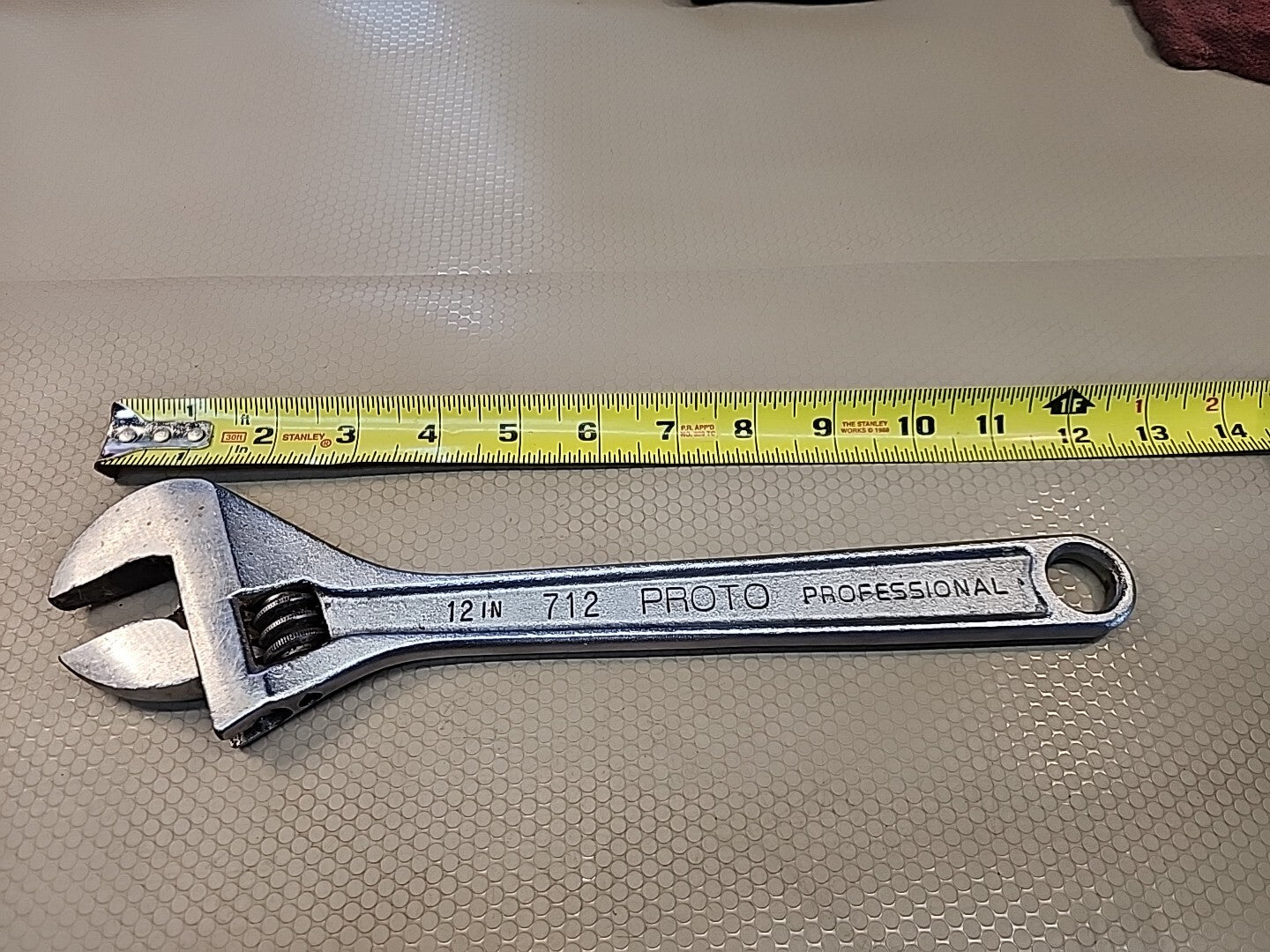 Proto Professional 712 Adjustable Wrench 12" Chrome Made In USA