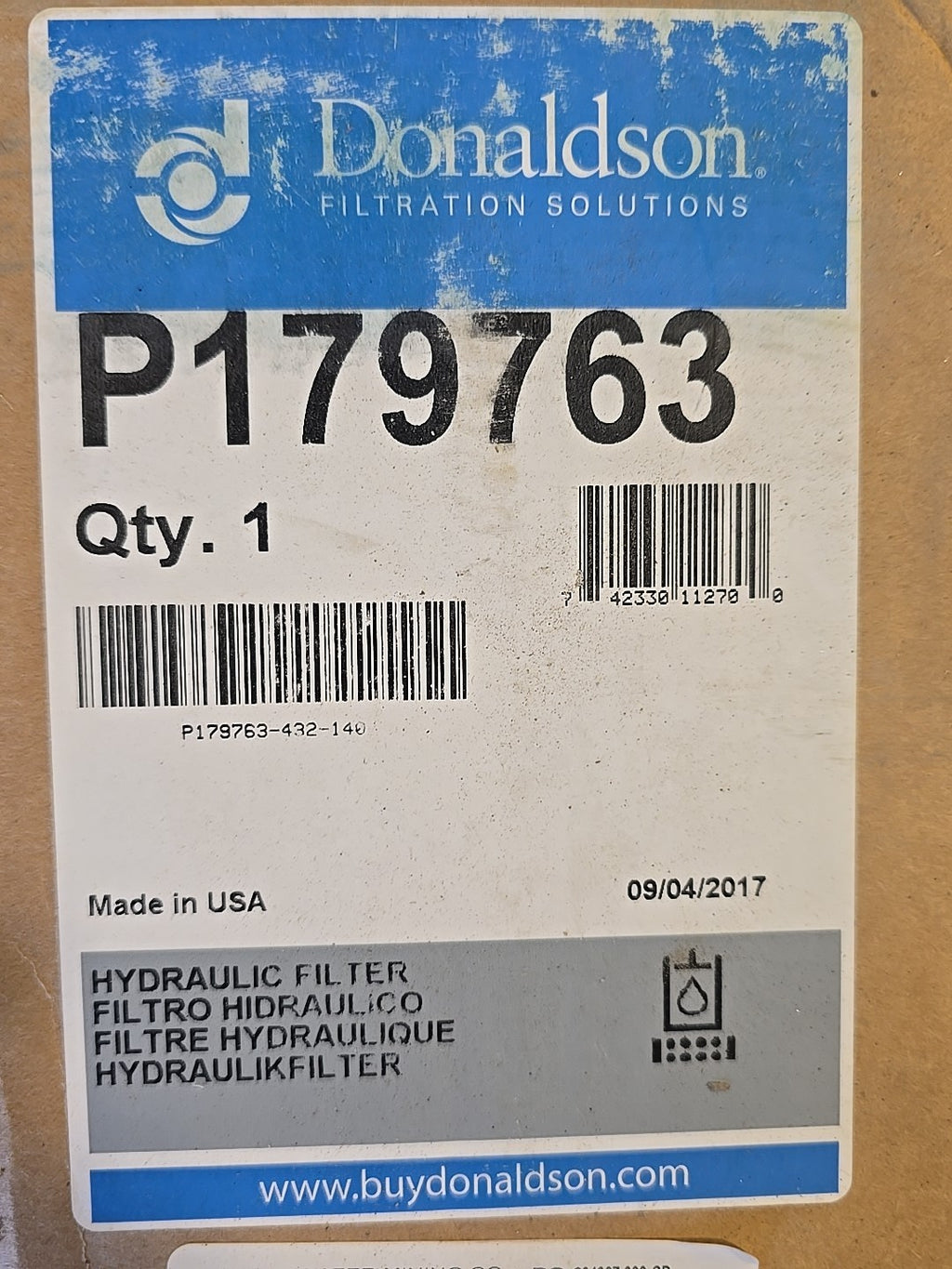 Donaldson Hydraulic Filter P179763 Genuine Donaldson New 