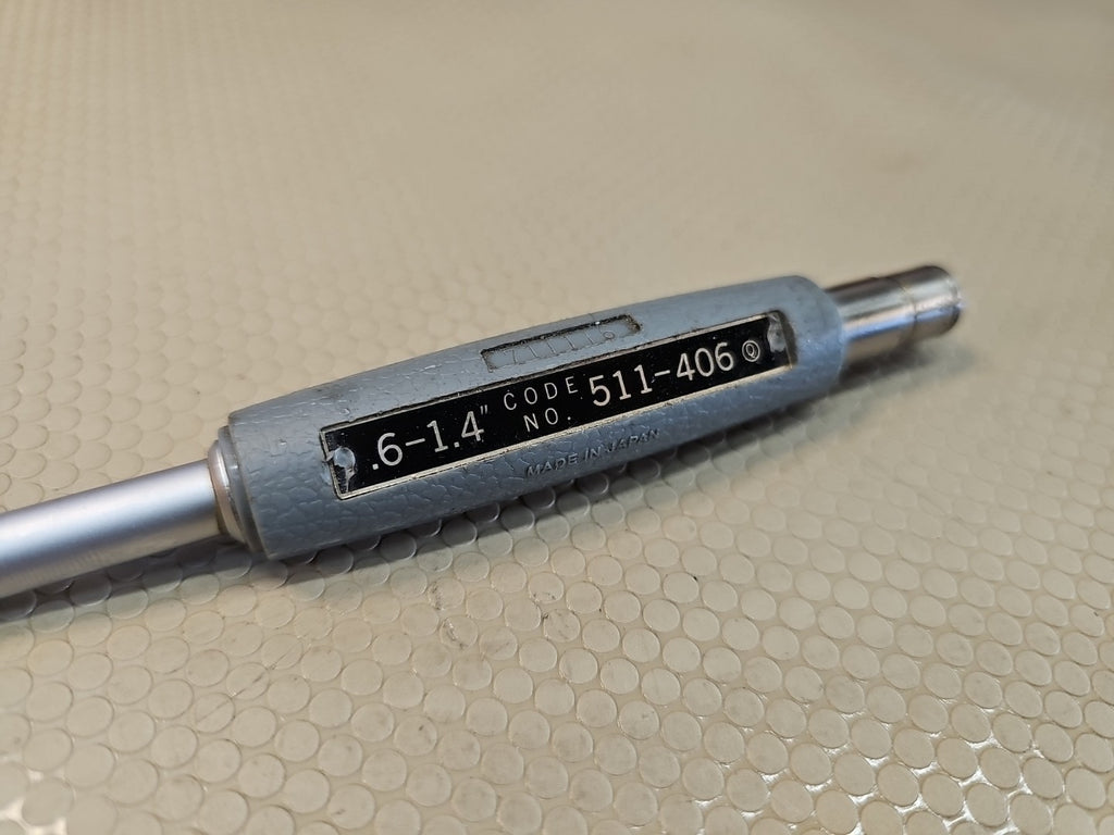 MITUTOYO NO. 511-406 .6 - 1.4" RANGE STANDARD TYPE DIAL BORE GAGE NO INDICATOR