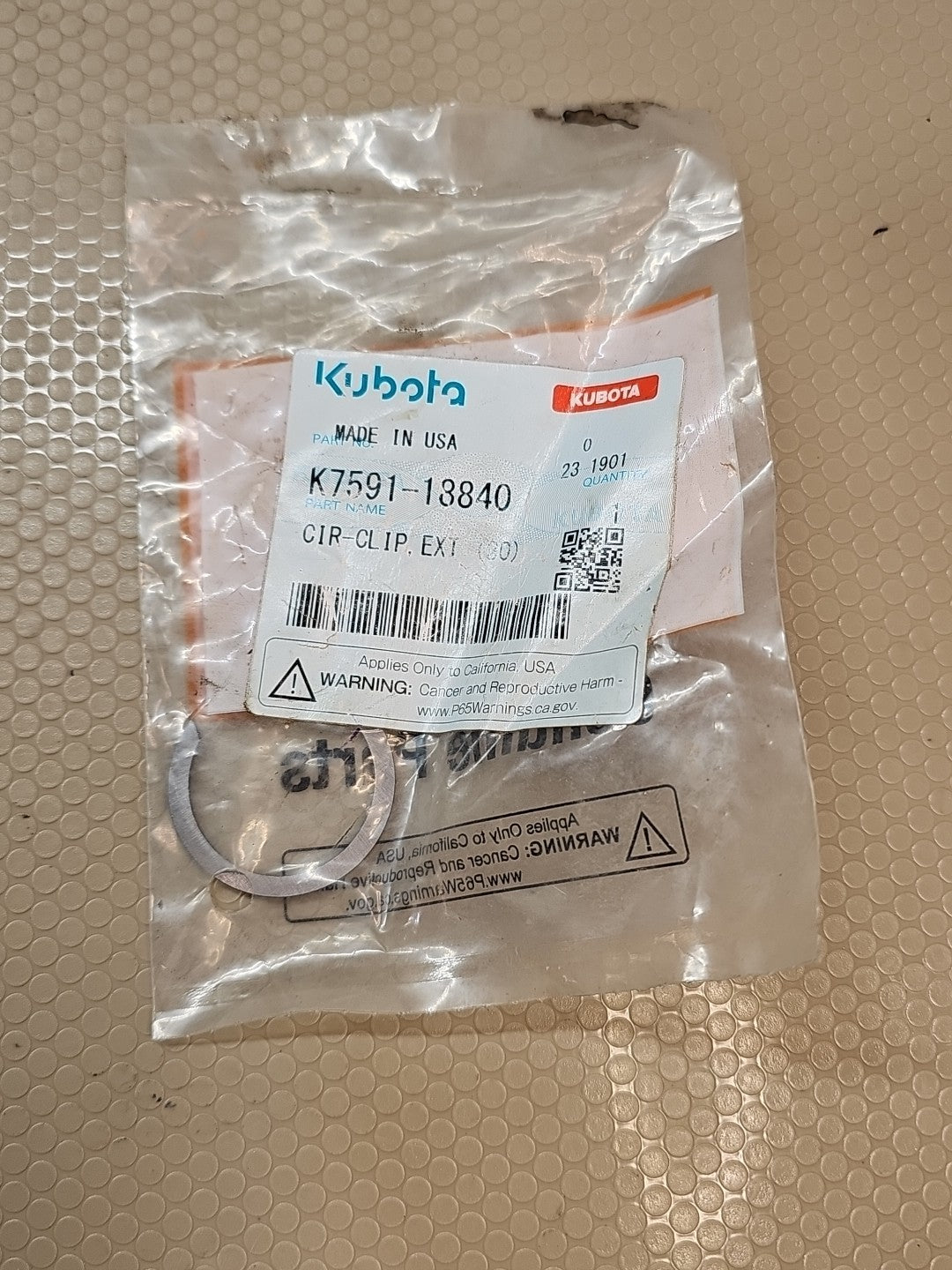 Kubota Cir-Clip Ext 30 K7591-18840