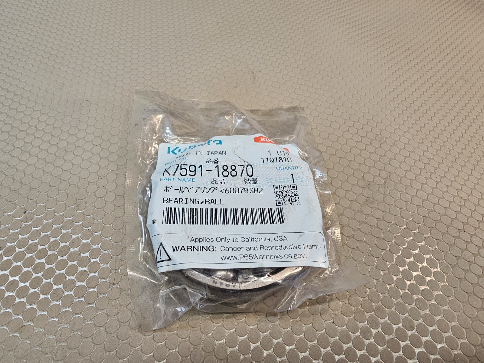 NEW Kubota OEM Bearing k7591-18870