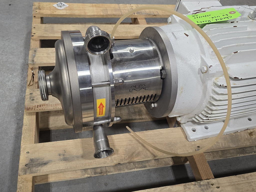 Alfa Laval LKH-40 Sanitary Centrifugal Pump Wet End w/ 20 HP Sterling Motor 256T