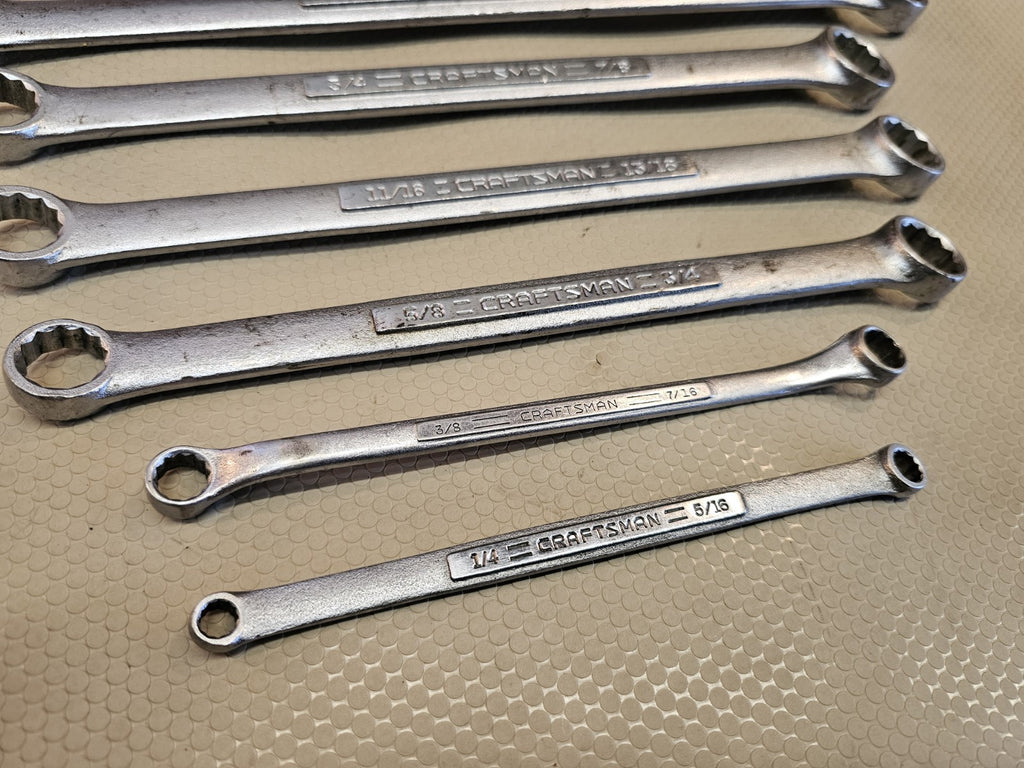 USA Made= CRAFTSMAN = 6pc LARGE Double BOX END WRENCH SET SAE INCH 3/4"  1"