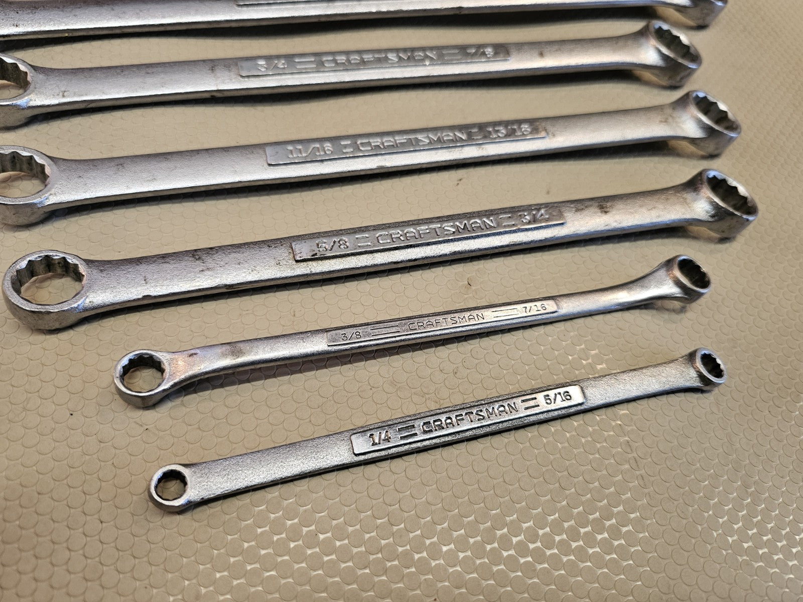 USA Made= CRAFTSMAN = 6pc LARGE Double BOX END WRENCH SET SAE INCH 3/4"  1"