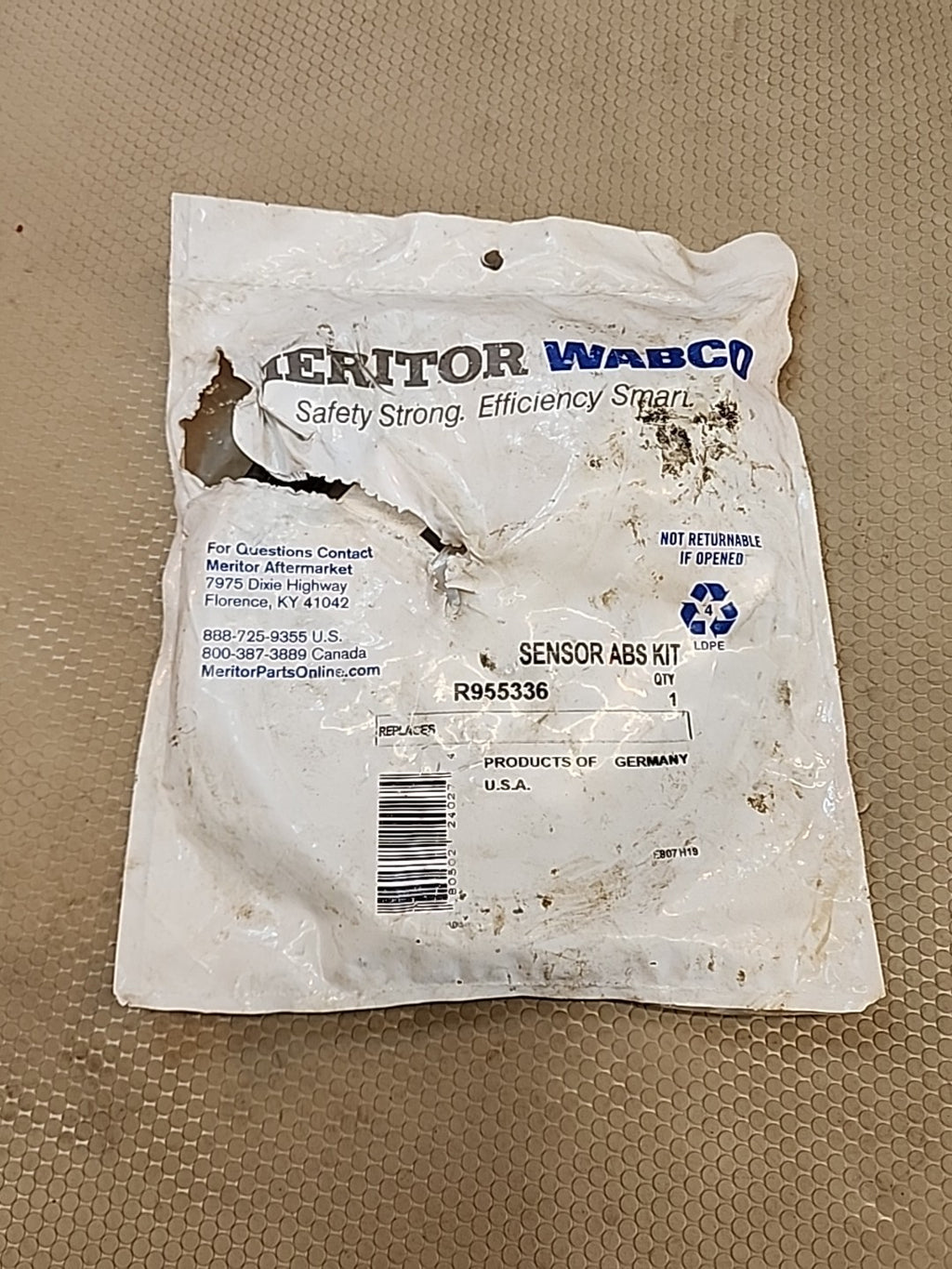 Meritor Wabco New OEM R955336 36 inch 90 degree ABS Sensor Kit