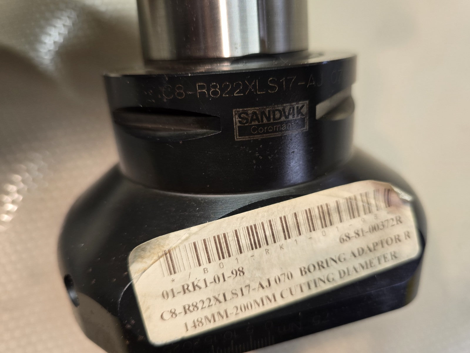 Sandvik Coromant C8-R822XLS17-AJ070 Capto CoroBore XL Boring Head Adaptor 148-20