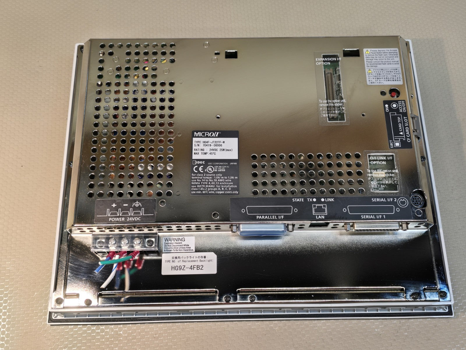 IDEC HG3G-8JT22TF-W Industrial Touch Screen HG Series *MINT / TESTED*