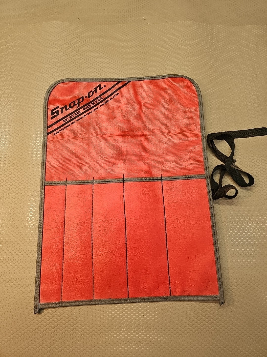 SNAP ON C57 RED WRENCH  BAG POUCH ROLL 5 POCKETS *VINTAGE & MINT*