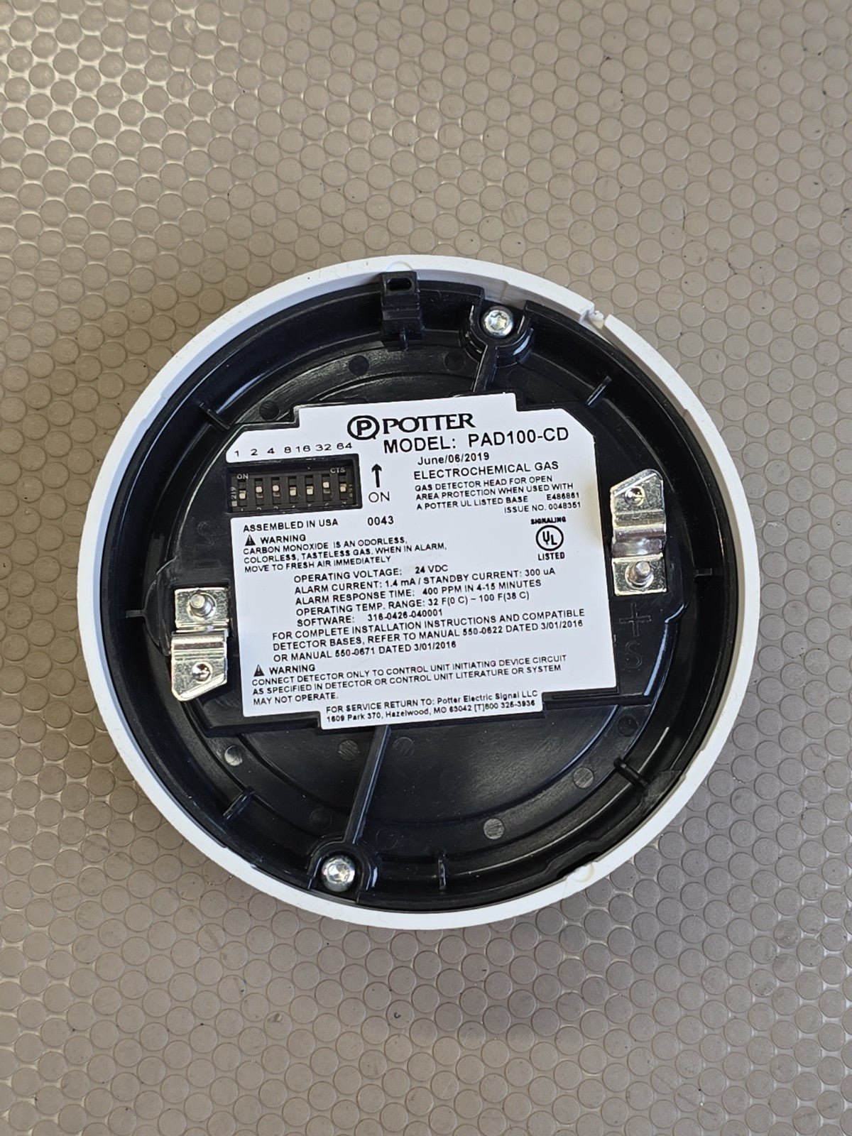 Potter PAD100-CD Detector